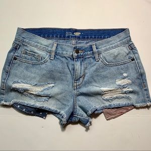Distressed Patriotic Jean Shorts